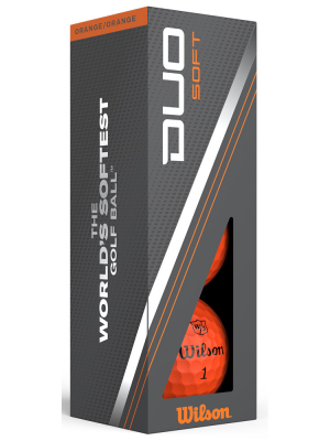 Wilson Staff Golfbollar Duo Soft Orange (1st 3-pack) i gruppen Golfbollar hos Dimbo Golf AB (3418021-60)