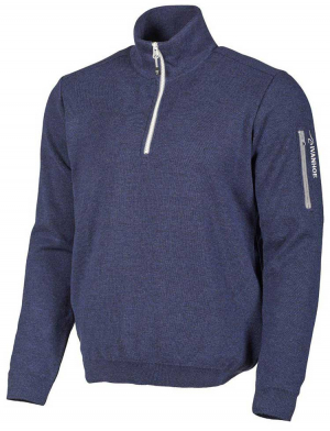 Ivanhoe Långärm Herr Hadar Half Zip Stål Blå i gruppen Kläder / Herrkläder / LÅNGÄRMAT hos Dimbo Golf AB (8054005-6174r)