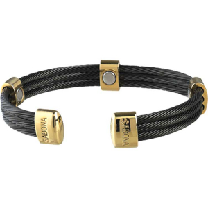 Sabona Magnetarmband Trio Cable Svart/Guld i gruppen Kläder & Accessoarer / Accessoarer / ARMBAND hos Dimbo Golf AB (9981094-36465SMr)