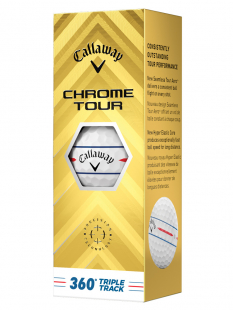 Callaway Golfbollar Chrome Tour 360 Triple Track 24 Vit (1st 3-pack)