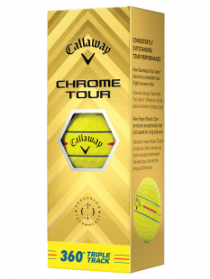 Callaway Golfbollar Chrome Tour 360 Triple Track 24 Gul (1st 3-pack)