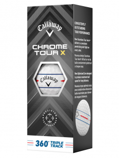 Callaway Golfbollar Chrome Tour X 360 Triple Track 24 Vit (1st 3-pack)