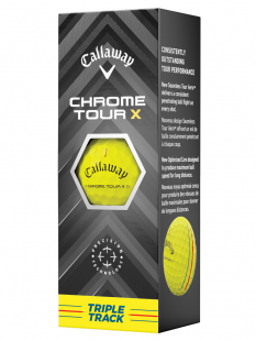 Callaway Golfbollar Chrome Tour X Triple Track 24 Gul (1st 3-pack)