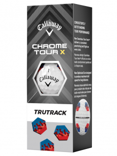 Callaway Golfbollar Chrome Tour X TruTrack Blå/Röd (1st 3-pack)