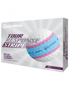 TaylorMade Golfboll Tour Response Stripe Dam Vit/Rosa/Blå 1st dussin