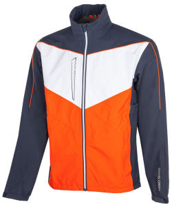 Galvin Green Regnjacka Gore-Tex Herr Paclite Stretch Full-Zip Armstrong Marinblå/Orange/Vit