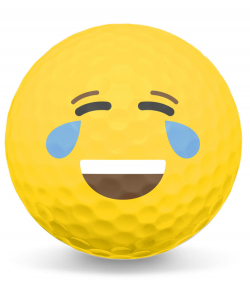 Golfboll Smiley Skrattande Smiley med glädjetårar