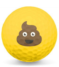 Golfboll Smiley Bajshög