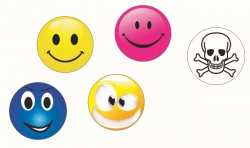 Golfgear Markörer med clip Emoji 5+1