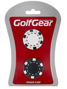 Golfgear Markör Pokerchip Svart/Vit