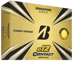 Bridgestone Golfboll E12 Contact Gul (1st duss)