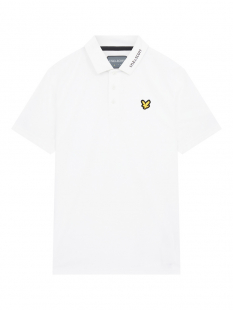 Lyle & Scott Piké Tech Collar Logo Herr Vit