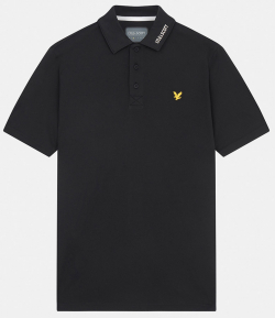 Lyle & Scott Piké Tech Collar Logo Herr Jet Svart