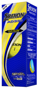 Srixon Golfboll AD333 2020 Gul (3-pack)