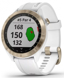 Garmin Golfklocka Approach S40 Vit/Guld