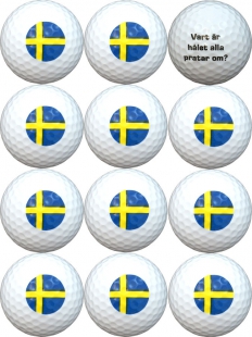 WL Golfboll Vit Sverige - Vart är hålet alla pratar om? (1st duss)
