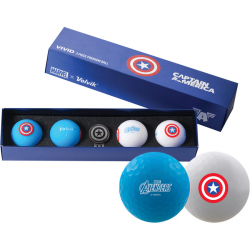 Volvik Golfbollar/Hatclip Marvel Captain America (5 delar)