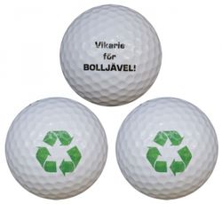 WL Golfboll Vit Återvinning - Vikarie för BOLLJÄVEL! (1st 3-pack)