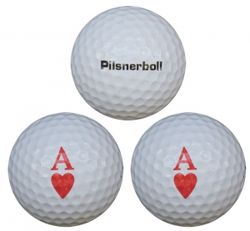 WL Golfboll Vit Hjärter Ess - Pilsnerboll (1st 3-pack)