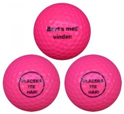 WL Golfboll Rosa Placera Tee Här! - Borta med vinden (1st 3-pack)