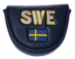 Sverige Headcover Putter Mallet Mörkblå