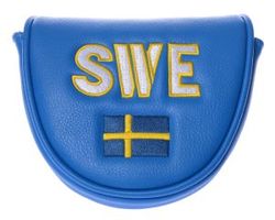 Sverige Headcover Putter Mallet Ljusblå