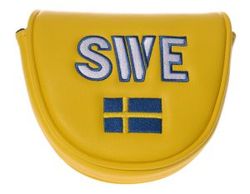 Sverige Headcover Putter Mallet Gul