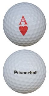 WL Golfboll Vit Hjärter Ess - Pilsnerboll 1st