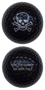 WL Golfboll Svart Dödskalle - May the course be with You! 1st