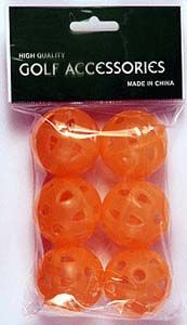 Träningsbollar orange plast Soft 6-p