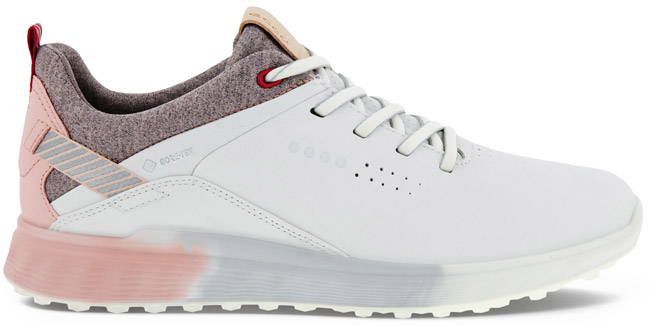 Ecco Golf Shoes Lady S-Three 102903 White/Silver/Pink | - - |